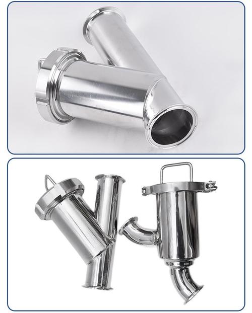 不锈钢卫生级y型过滤器化工原料液体管道过滤器50 100目快拆装式
